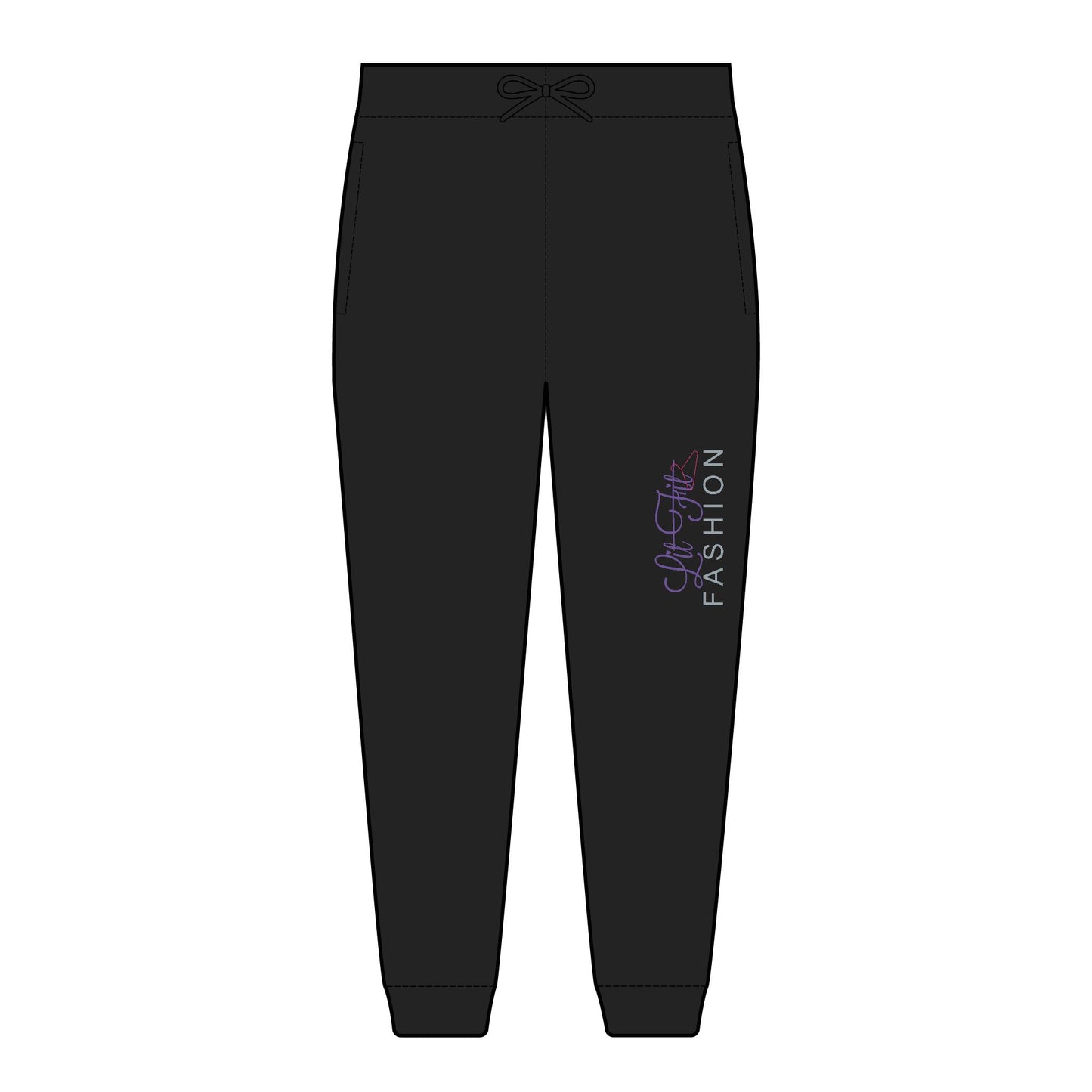 LFF Embroidered 'Urban Fashion' Fleece Joggers — Women's Stylish Streetwear Sweatpants